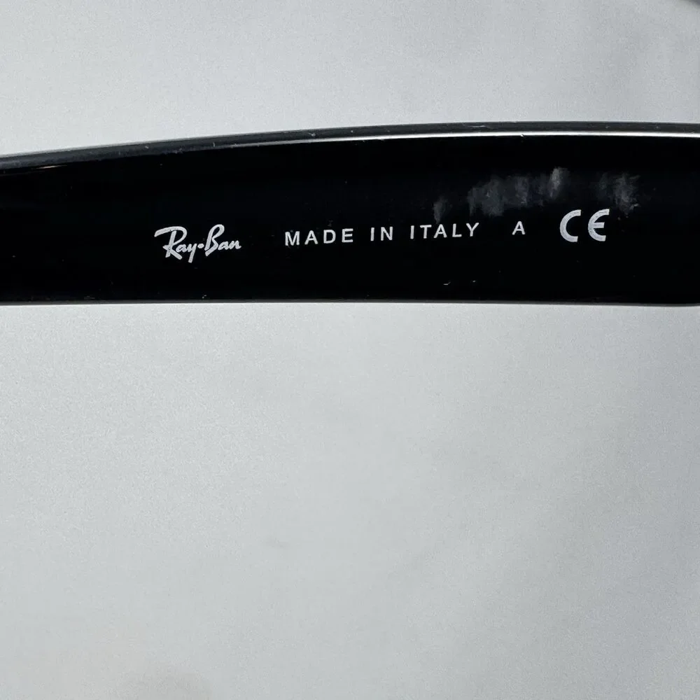 Ray-Ban RB2132 New Wayfarer 6052 Black Clear Sunglass Frames 55-18-145 Authentic